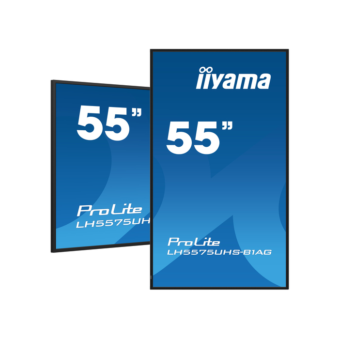 iiyama LH5575UHS-B1AG Écran d'affichage dynamique Écran plat de signalisation numérique 54,6" LCD Wifi 500 cd/m² 4K Ultra HD Noir Intégré dans le processeur Android 11 24/7