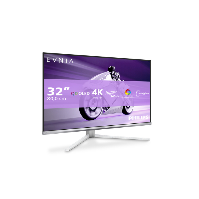 Philips Evnia 8000 32M2N8900/00  31,5" 3840 x 2160 pixels 4K Ultra HD QD-OLED Blanc