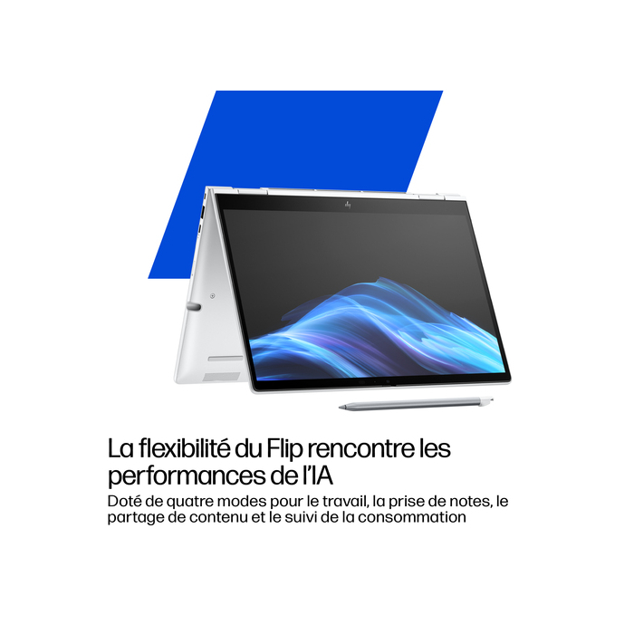 HP EliteBook 8 Flip G1i Intel Ultra 5 225U Hybride (2-en-1) 13.3" Écran tactile 16 Go 512 Go Wi-Fi 7 W11