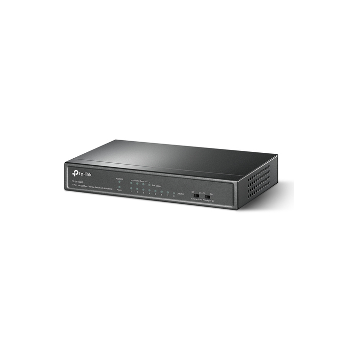 TP-Link TL-SF1008P Non-géré Fast Ethernet (10/100) Connexion Ethernet, supportant l'alimentation via ce port (PoE) Noir