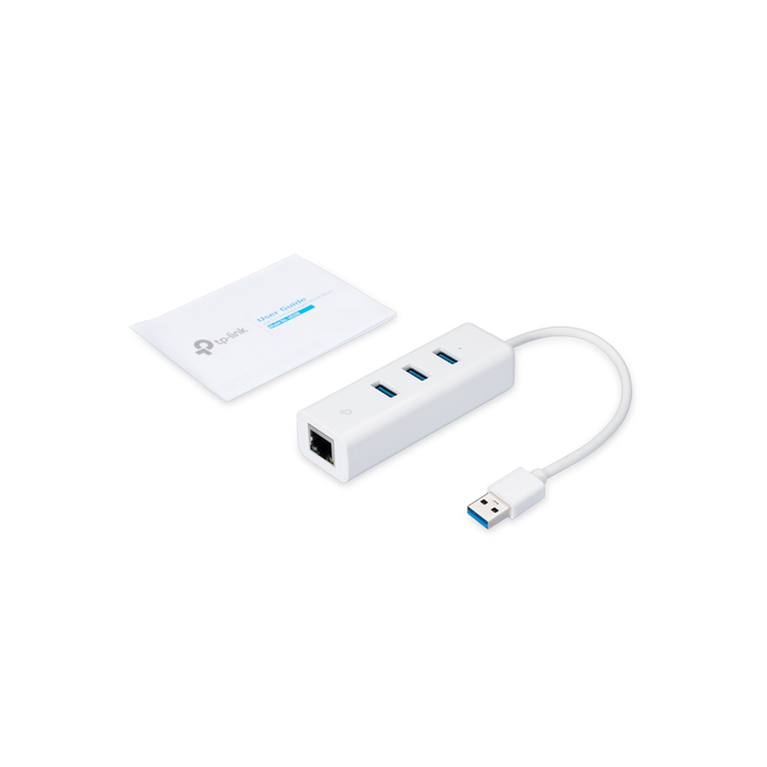 TP-Link UE330 station d'accueil Avec fil USB 3.2 Gen 1 (3.1 Gen 1) Type-A Blanc