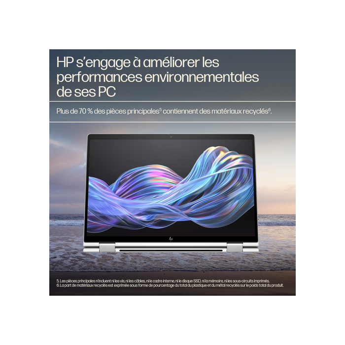 HP EliteBook X Flip G1i 14 inch Notebook Next Gen AI PC Copilot+ PC Hybride (2-en-1) Écran tactile 512 Go SSD Windows 11 Pro