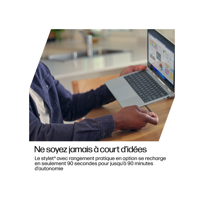 HP EliteBook 8 Flip G1i 13 inch Notebook AI PC Copilot+ PC Intel Core Ultra 7 255U Hybride (2-en-1) 13,3" Ecran tactile 32 Go 1 To SSD Wi-Fi 7 Windows 11 Pro Argent