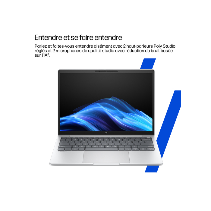 HP EliteBook 8 G1i 13 inch Notebook AI PC Copilot+ PC Intel Core Ultra 7 255U 13,3" 32 Go 1 To SSD Wi-Fi 7 Windows 11 Pro Argent