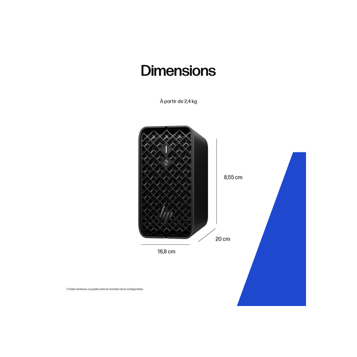 HP Z2 Mini G1a Workstation Desktop PC Copilot+ PC 2 To SSD Windows 11 Pro Mini PC Station de travail Noir