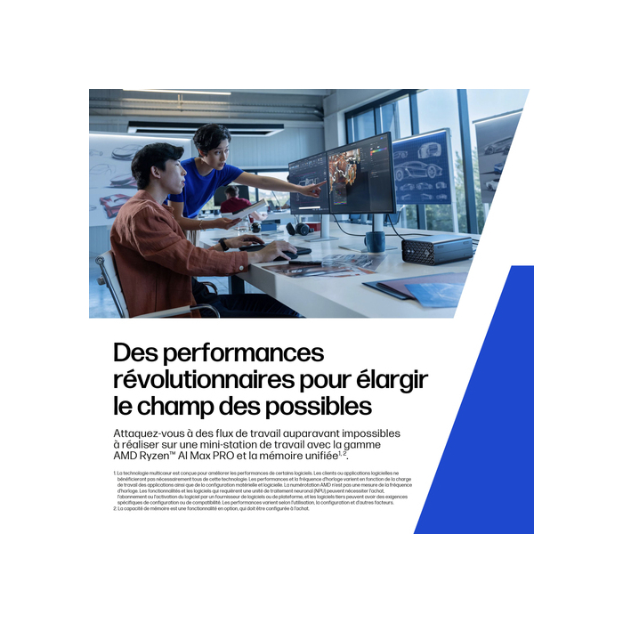 HP Z2 Mini G1a Workstation Desktop PC Copilot+ PC 2 To SSD Windows 11 Pro Mini PC Station de travail Noir