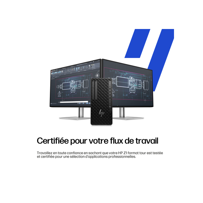 HP Z1 Tower G1i Desktop PC Windows 11 Pro Station de travail AI PC, AI Workstation Noir
