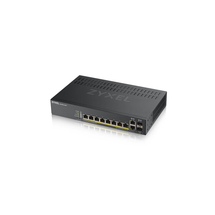 ZYXEL    Zyxel GS1920-8HPV2 Géré Gigabit Ethernet (10/100/1000) Connexion Ethernet, supportant l'alimentation via ce port (PoE) Noir