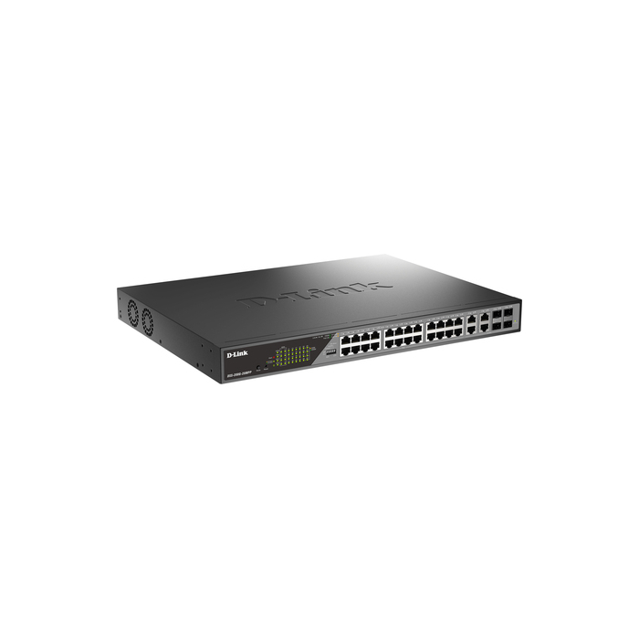 D-Link DSS-200G-28MPP commutateur réseau Géré L2 Gigabit Ethernet (10/100/1000) Connexion Ethernet, supportant l'alimentation via ce port (PoE) 1U Gris