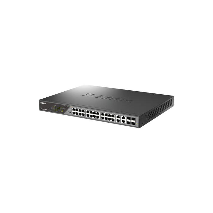 D-Link DSS-200G-28MP commutateur réseau Géré L2 Gigabit Ethernet (10/100/1000) Connexion Ethernet, supportant l'alimentation via ce port (PoE) 1U Gris