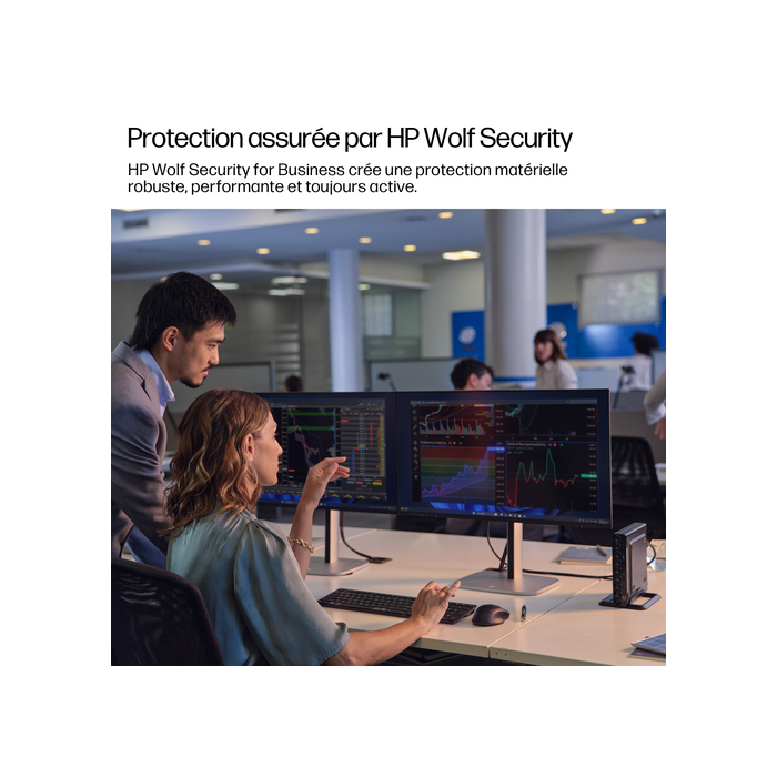 HP EliteDesk 8 Mini G1i Desktop AI PC Wolf Pro Security Edition 1 To SSD Windows 11 Pro Mini PC Noir