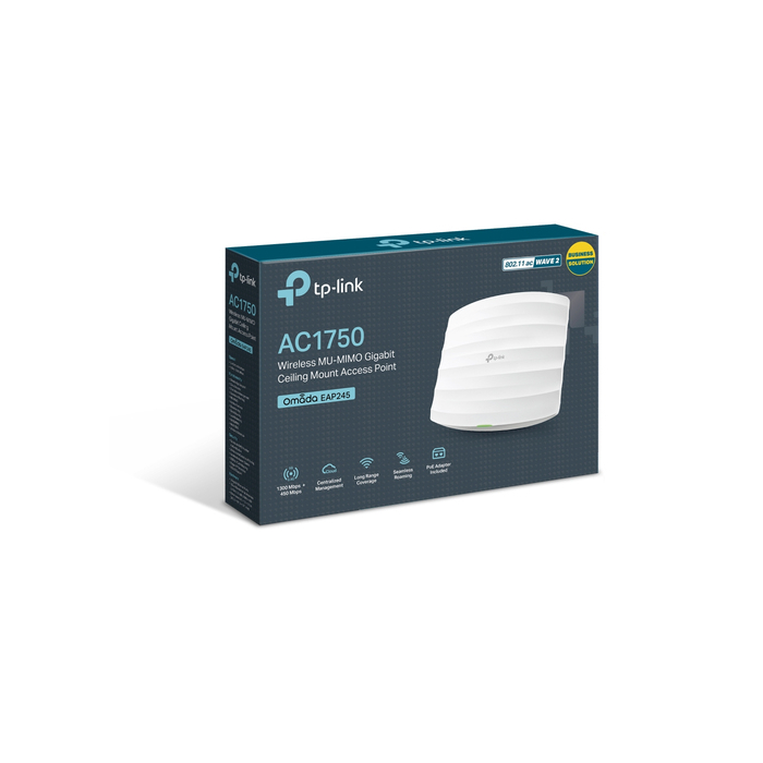 TP-Link Omada EAP245 1750 Mbit/s Blanc Connexion Ethernet, supportant l'alimentation via ce port (PoE)