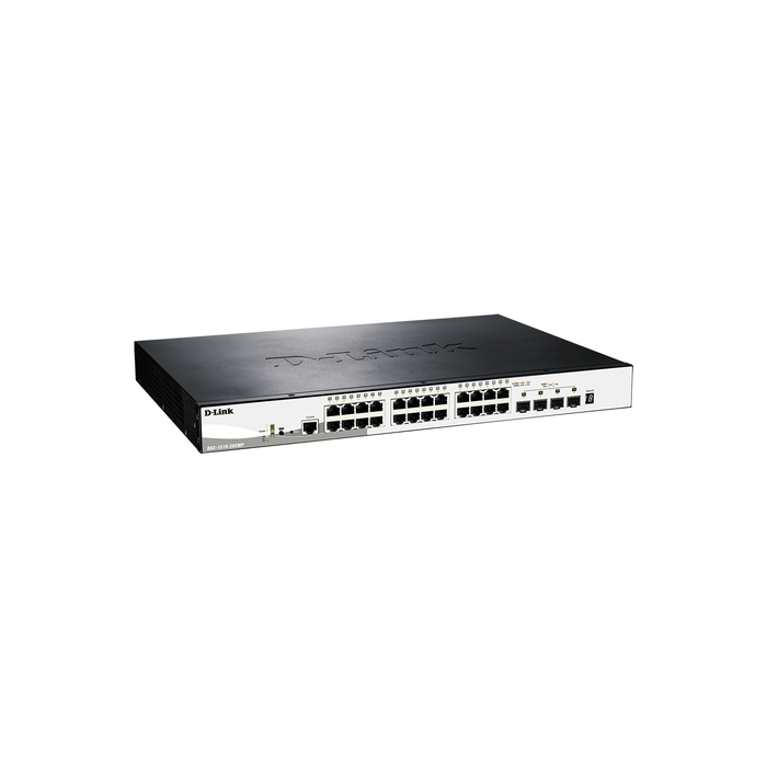 D-Link DGS-1510-28XMP Géré L2/L3 Gigabit Ethernet (10/100/1000) Connexion Ethernet, supportant l'alimentation via ce port (PoE) Noir, Gris