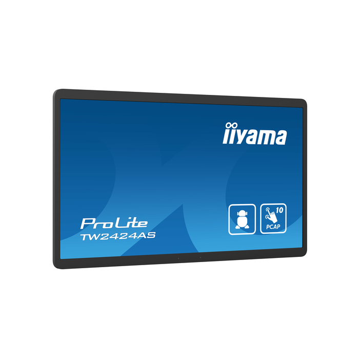 iiyama TW2424AS-B1 Écran d'affichage dynamique Écran plat de signalisation numérique 60,5 cm (23.8") Wifi 250 cd/m² 4K Ultra HD Noir Écran tactile Intégré dans le processeur Android 24/7