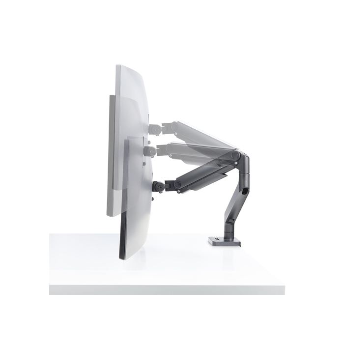 StarTech.com Support de Bureau pour Écrans Incurvés Jusqu'à 49 Pouces 32:9 Ultrawide, Bras à Ressort Mécanique pour Moniteur, Pince en C/Oeillet, Réglage Sans Outil, Max 20kg