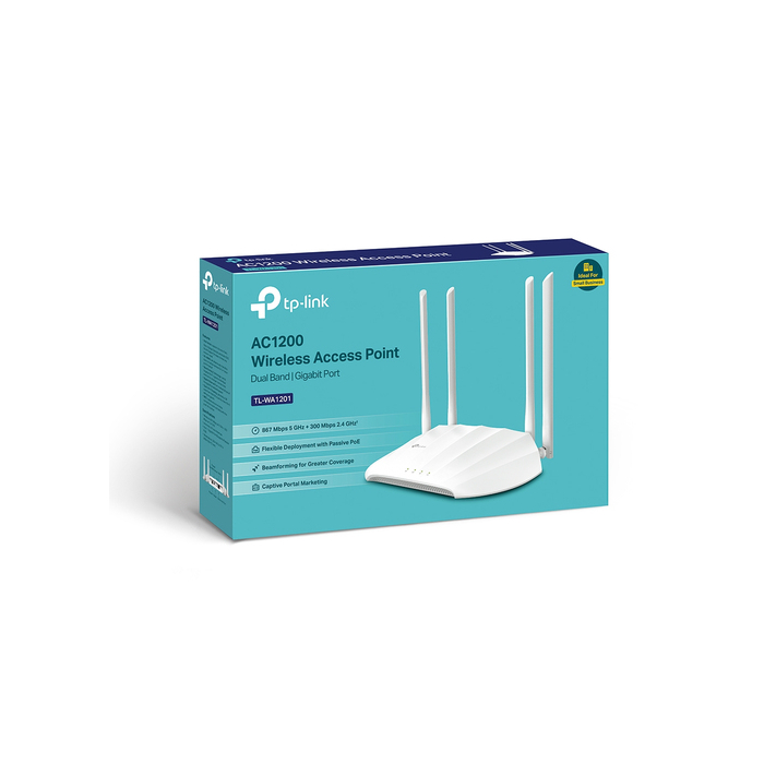 TP-Link TL-WA1201 point d'accès réseaux locaux sans fil 867 Mbit/s Blanc Connexion Ethernet, supportant l'alimentation via ce port (PoE)