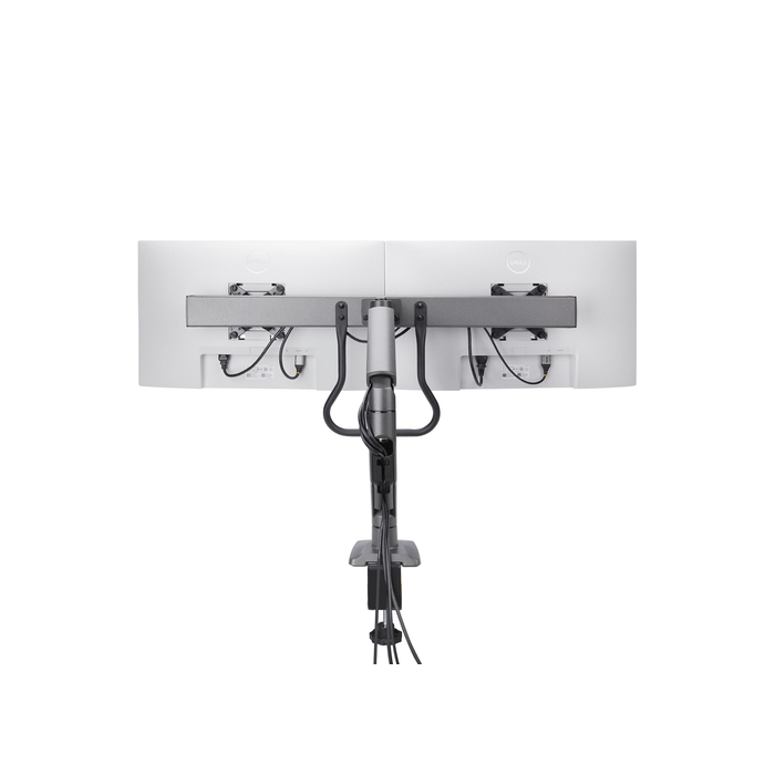 StarTech.com Bras pour Double Moniteur avec Barre Transversale, Écrans Jusqu'à 27", VESA 75x75/100x100, Max 15kg, Pince en C, Entièrement Articulé, Ressort Mécanique, TAA