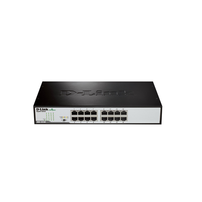 D-Link DGS-1016D/E commutateur réseau Non-géré Noir, Métallique