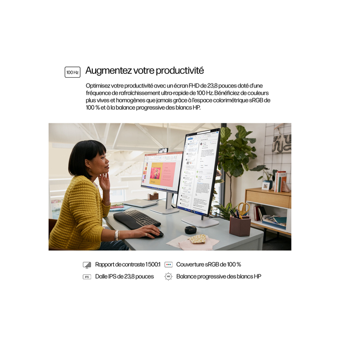 HP Series 5 Écran FHD 23,8 pouces Pro sans socle - 524pf
