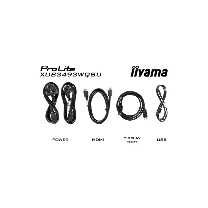 iiyama ProLite XUB3493WQSU-B6 écran plat de PC 86,4 cm (34") 1440 x 3440 pixels UltraWide Quad HD LED Noir