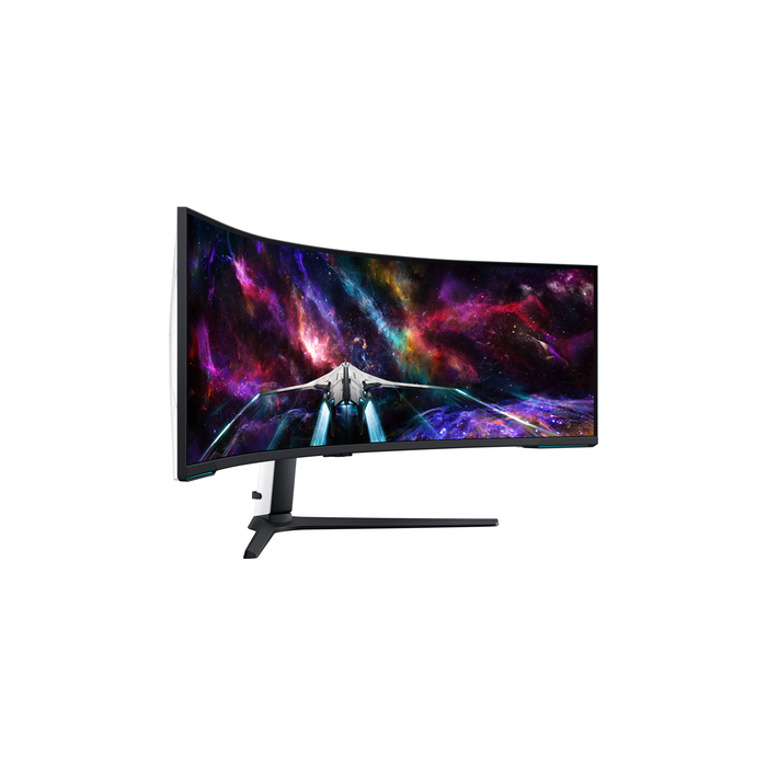 Samsung G95NC LED display 144,8 cm (57") 7680 x 2160 pixels Dual UHD Noir, Blanc