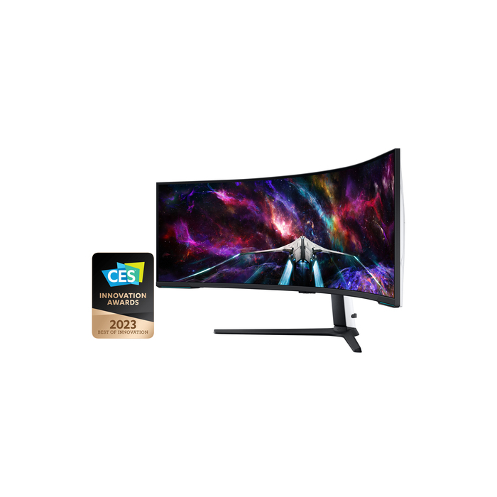 Samsung G95NC LED display 144,8 cm (57") 7680 x 2160 pixels Dual UHD Noir, Blanc