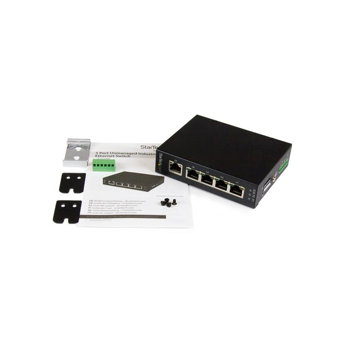 StarTech.com Switch Gigabit Ethernet industriel non géré à 5 ports - Commutateur GbE à montage mural / sur rail DIN