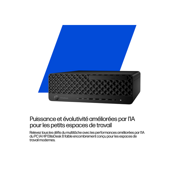 HP EliteDesk 8 SFF G1i Desktop AI PC Wolf Pro Security Edition Intel Core Ultra 7 265 32 Go DDR5-SDRAM 1 To SSD Windows 11 Pro Noir
