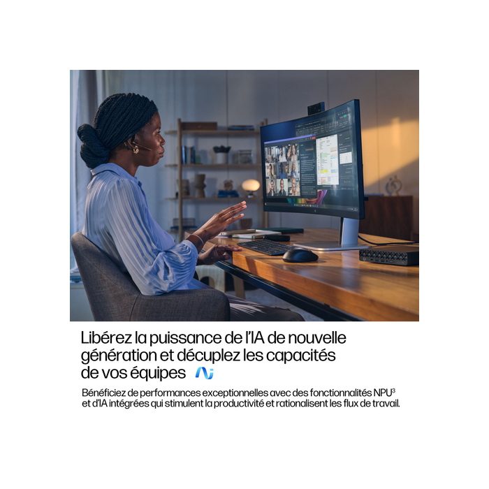 HP EliteDesk 8 Mini G1a Desktop Next Gen AI PC Wolf Pro Security Edition 350 32 Go DDR5-SDRAM 1 To SSD Windows 11 Pro Mini PC Noir