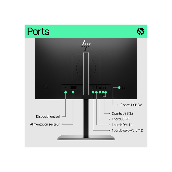 HP E-Series Écran FHD E22 G5