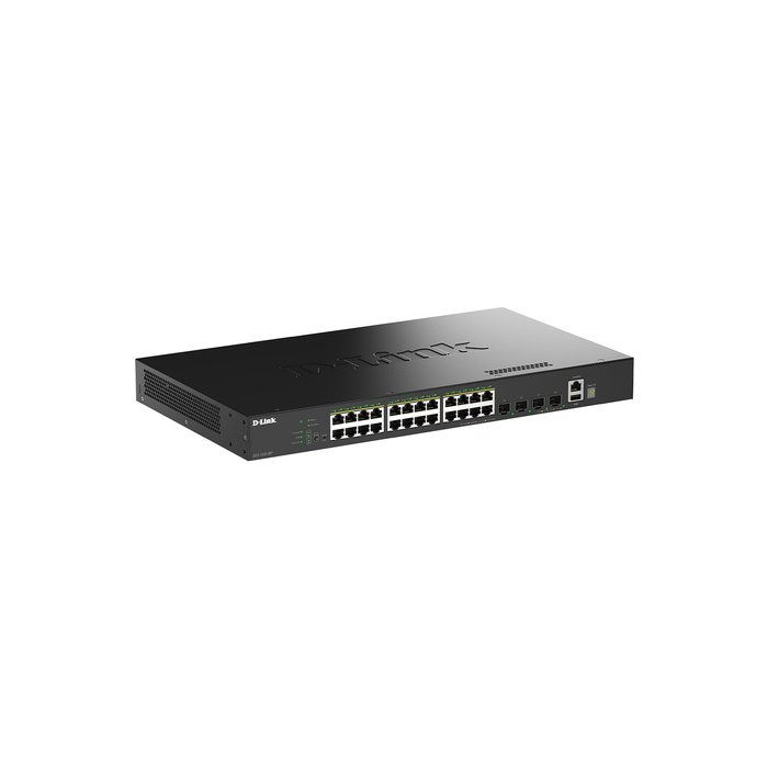 D-Link DGS-1530-28P/E commutateur réseau Géré L2 Gigabit Ethernet (10/100/1000) Connexion Ethernet, supportant l'alimentation via ce port (PoE) Noir