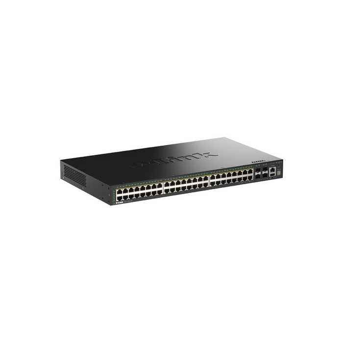 D-Link DGS-1530-52P/E commutateur réseau Géré L2 Gigabit Ethernet (10/100/1000) Connexion Ethernet, supportant l'alimentation via ce port (PoE) Noir