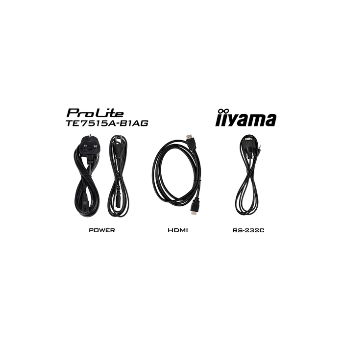 iiyama TE7515A-B1AG Écran d'affichage dynamique Écran plat interactif 190,5 cm (75") Wifi 550 cd/m² 4K Ultra HD Noir Écran tactile Intégré dans le processeur Android