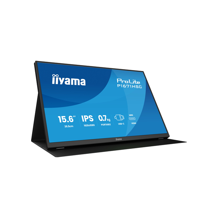 iiyama ProLite P1671HSC-B1 écran plat de PC 39,6 cm (15.6") 1920 x 1080 pixels Full HD LED Noir