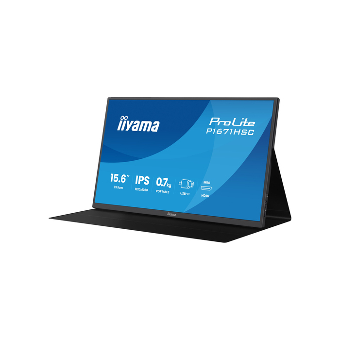 iiyama ProLite P1671HSC-B1 écran plat de PC 39,6 cm (15.6") 1920 x 1080 pixels Full HD LED Noir