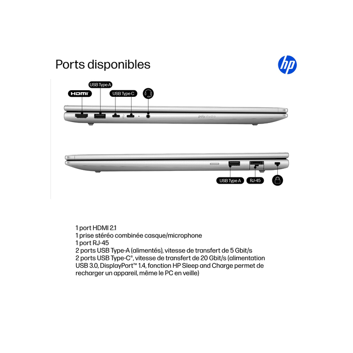 HP ProBook 4 G1i 16 inch Notebook AI PC Ordinateur portable 1 To SSD Wi-Fi 7 (802.11be) Windows 11 Pro