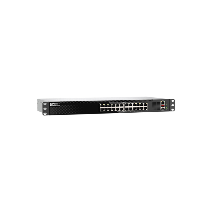QNAP QSW-M3224-24T commutateur réseau Géré L3 10G Ethernet (100/1000/10000) 1U Noir, Argent