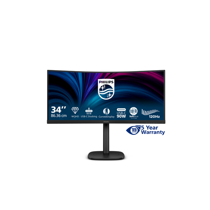 Philips 3000 series 34B2U3600C/00  34" 3440 x 1440 pixels Wide Quad HD LCD Noir