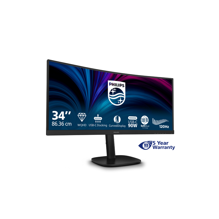 Philips 3000 series 34B2U3600C/00  34" 3440 x 1440 pixels Wide Quad HD LCD Noir