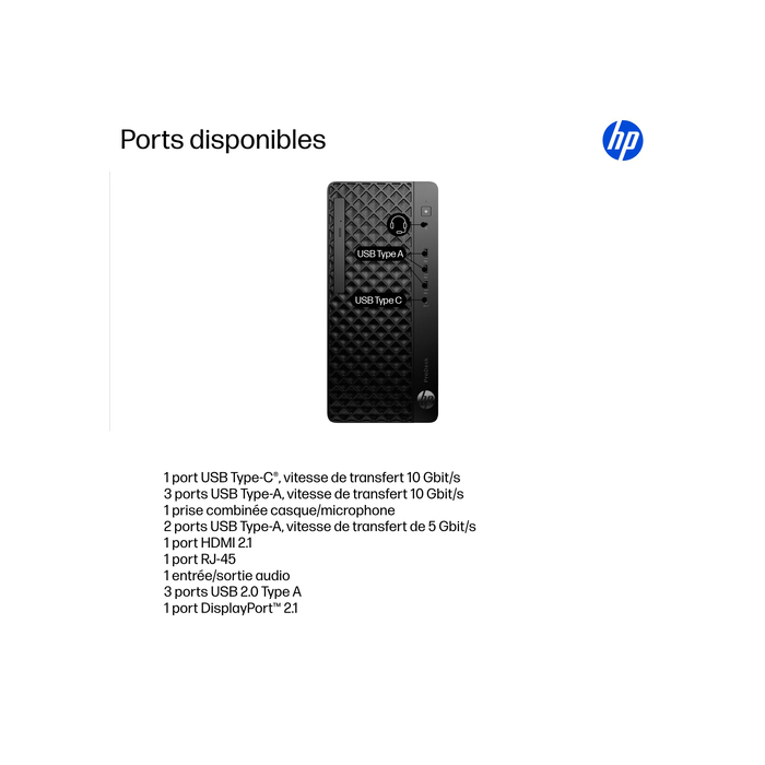 HP ProDesk 4 Tower G1i Desktop AI U7-265 CORE ULTRA7 265 1TB 32GB Windows 11 Pro Noir