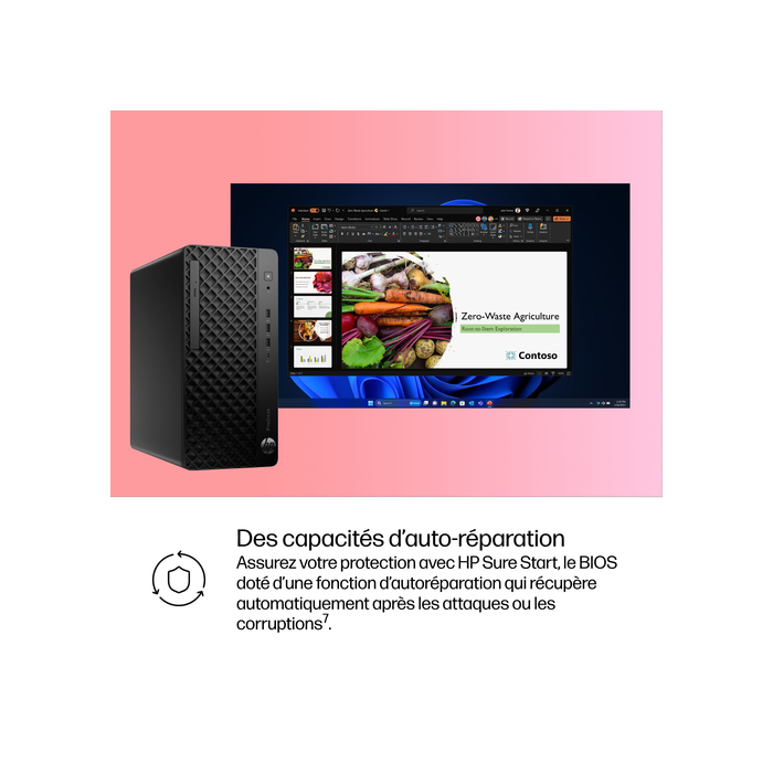 HP ProDesk 4 Tower G1i Desktop AI U7-265 CORE ULTRA7 265 1TB 32GB Windows 11 Pro Noir
