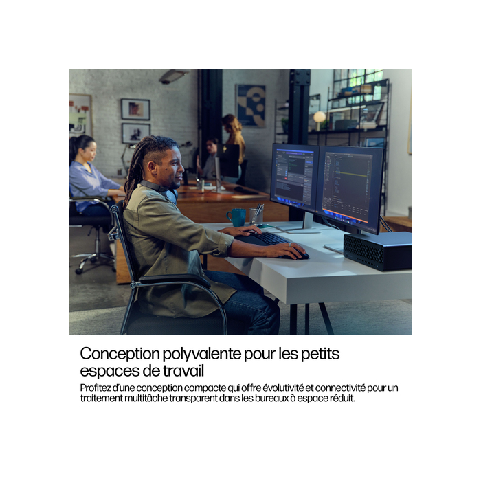 HP EliteDesk 8 SFF G1i Desktop AI PC Wolf Pro Security Edition 1 To SSD Windows 11 Pro Noir