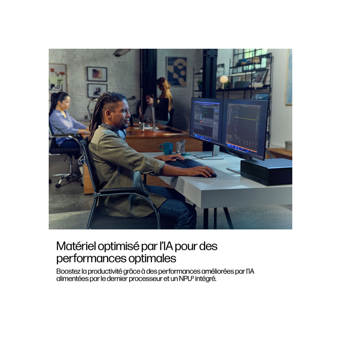 HP EliteDesk 8 SFF G1i Desktop AI PC Wolf Pro Security Edition 1 To SSD Windows 11 Pro Noir