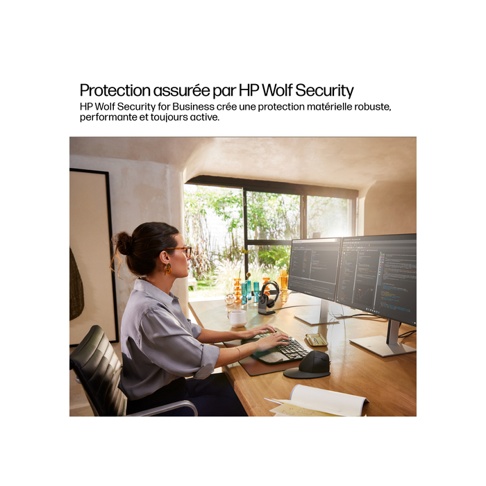 HP EliteDesk 8 SFF G1i Desktop AI PC Wolf Pro Security Edition 1 To SSD Windows 11 Pro Noir