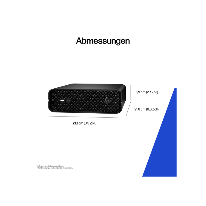 HP Z2 Mini G1i Workstation Desktop PC Intel Core Ultra 7 265 16 Go DDR5-SDRAM NVIDIA RTX A400 Windows 11 Pro Mini PC Station de travail AI PC, AI Workstation Noir