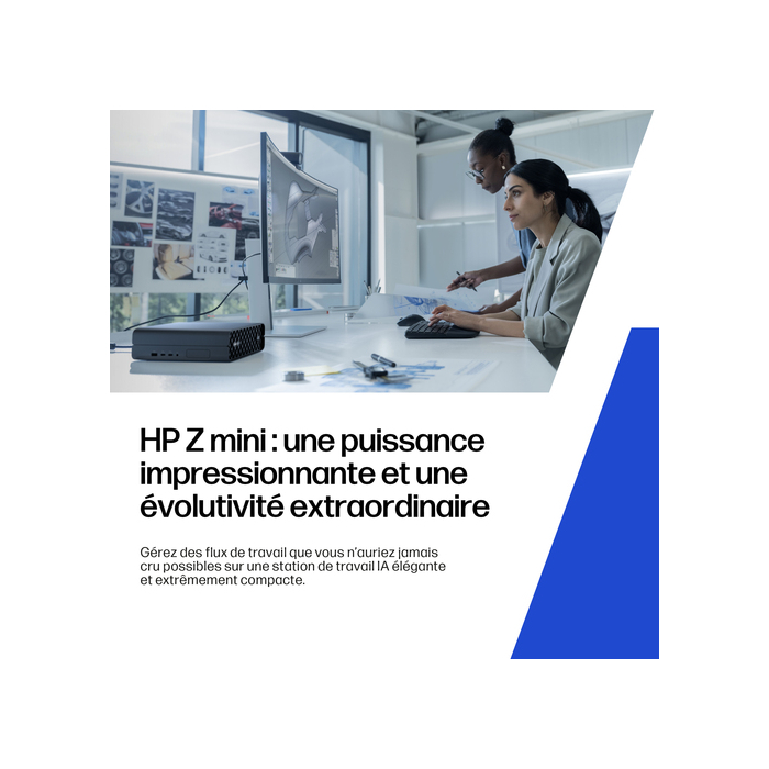 HP Z2 Mini G1i Workstation Desktop PC Intel Core Ultra 7 265 16 Go DDR5-SDRAM Windows 11 Pro Mini PC Station de travail AI PC, AI Workstation Noir