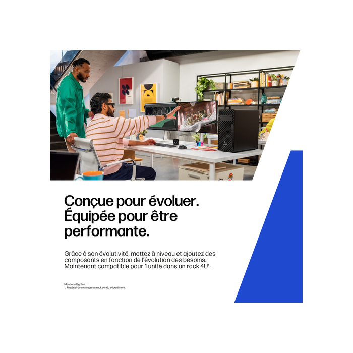 HP Z2 Tower G1i Intel Core Ultra 7 265K 32 Go DDR5-SDRAM 1 To SSD Windows 11 Pro Station de travail AI PC, AI Workstation Noir