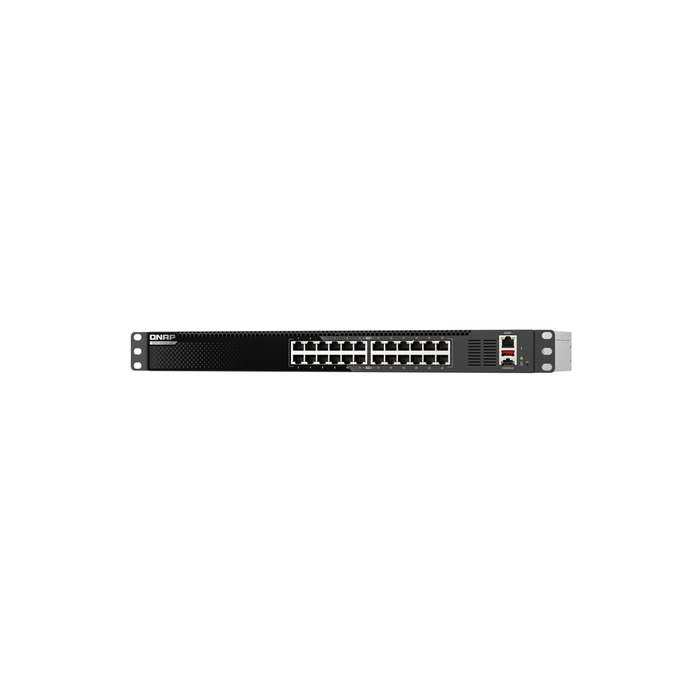 QNAP QSW-M3224-24T commutateur réseau Géré L3 10G Ethernet (100/1000/10000) 1U Noir, Argent