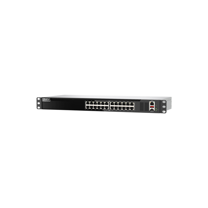 QNAP QSW-M3224-24T commutateur réseau Géré L3 10G Ethernet (100/1000/10000) 1U Noir, Argent