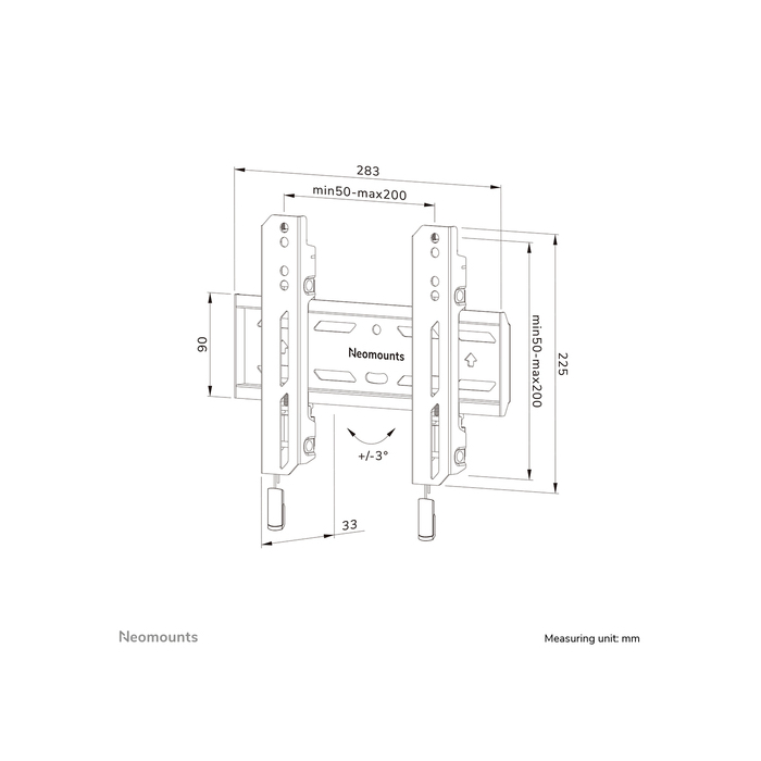 NEOMOUNTS PRODUCTS EUR Neomounts WL30S-850BL12 Support pour écran mural 24-65" - fixe - verrouillable - installation rapide